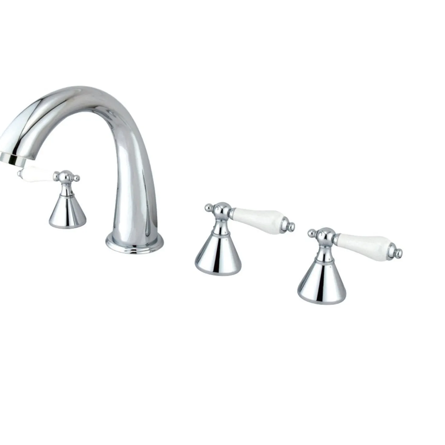 Kingston Brass Roman Tub Faucet with Hand Shower in Polished Chrome