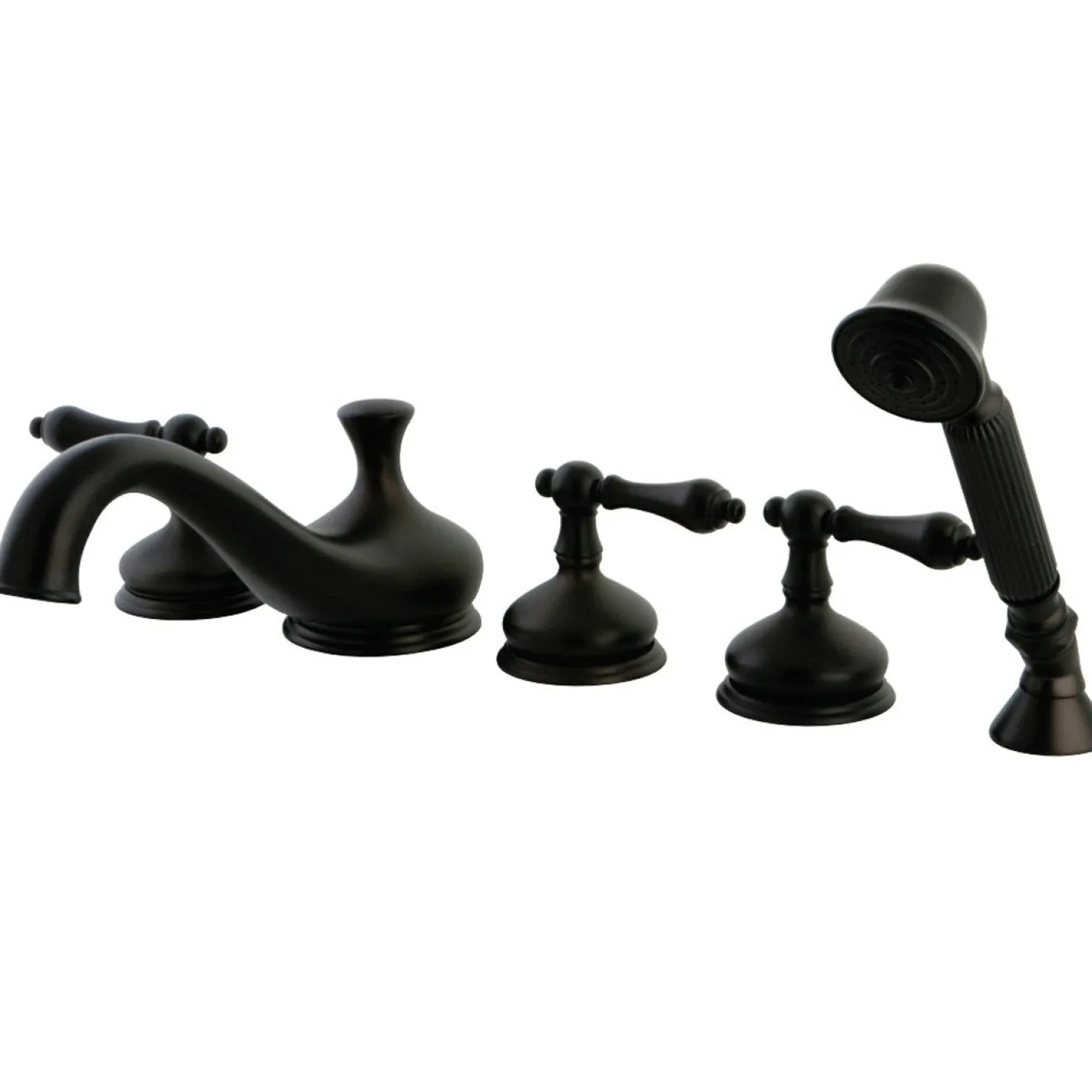 Kingston Brass Roman Tub Filler 5 Pieces with Hand Shower