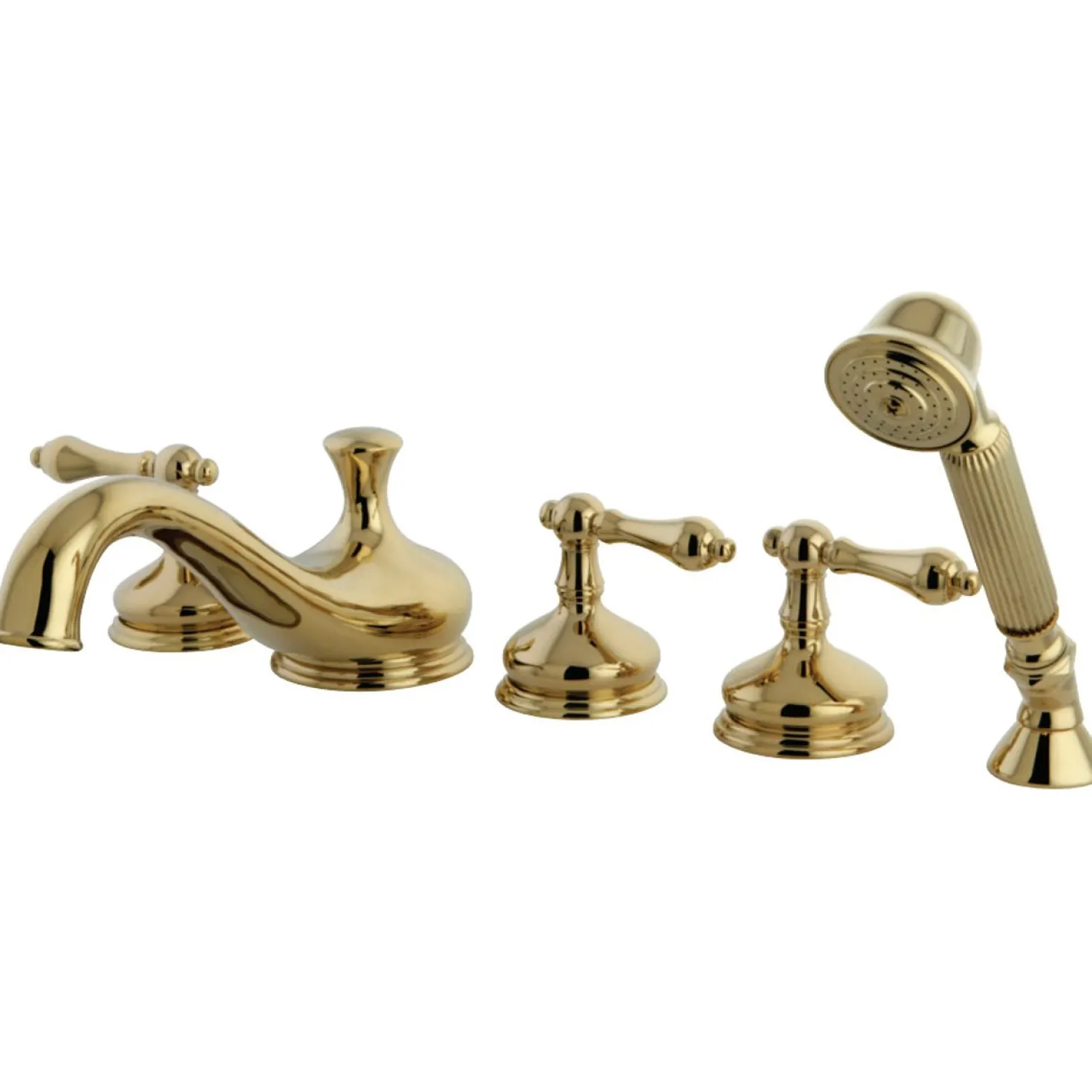 Kingston Brass Roman Tub Filler 5 Pieces with Hand Shower
