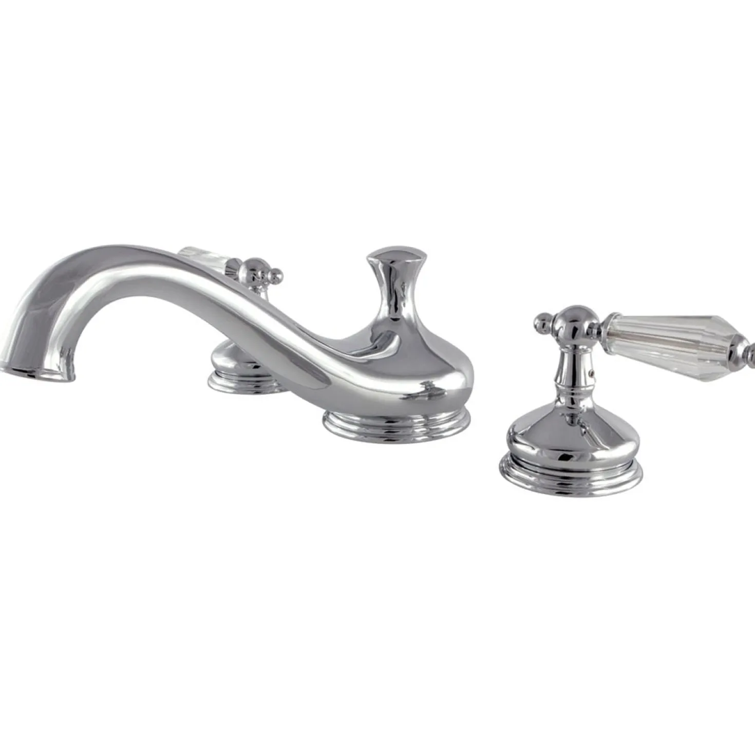 Kingston Brass Roman Tub Filler with Cross Handle