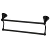 Kingston Brass Royale 18-Inch Dual Towel Bar in Matte Black