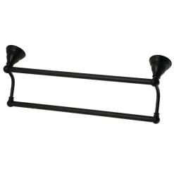 Kingston Brass Royale 18-Inch Dual Towel Bar in Matte Black