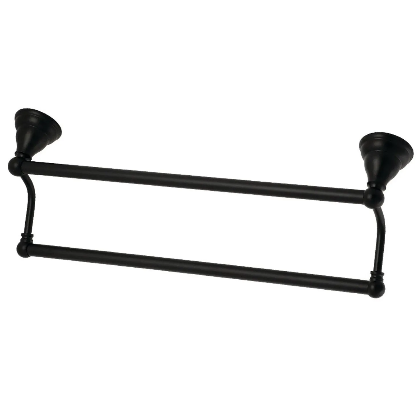 Kingston Brass Royale 18-Inch Dual Towel Bar in Matte Black