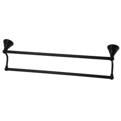 Kingston Brass Royale 24-Inch Dual Towel Bar in Matte Black