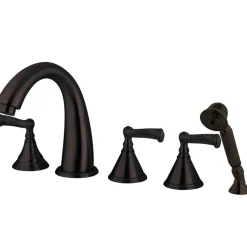 Kingston Brass Royale Roman Tub Filler 5 Pieces with Hand Shower