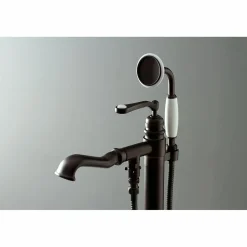 Kingston Brass Royale Single Handle Freestanding Roman Tub Faucet with Hand Shower