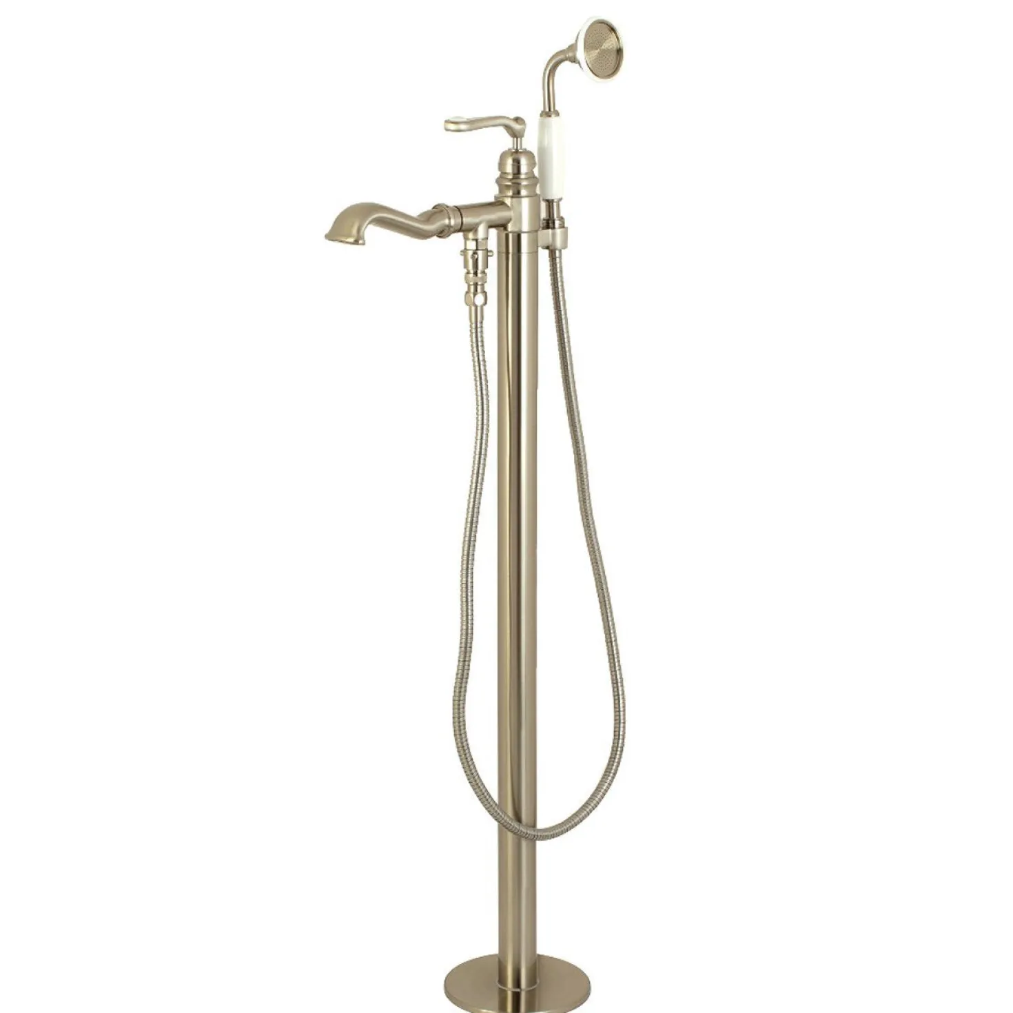Kingston Brass Royale Single Handle Freestanding Roman Tub Faucet with Hand Shower