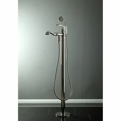 Kingston Brass Royale Single Handle Freestanding Roman Tub Faucet with Hand Shower