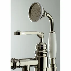 Kingston Brass Royale Single Handle Freestanding Roman Tub Faucet with Hand Shower