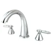 Kingston Brass Royale Solid Brass Three Hole Two Handle Roman Tub Filler