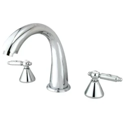 Kingston Brass Royale Solid Brass Three Hole Two Handle Roman Tub Filler