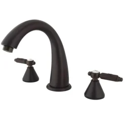 Kingston Brass Royale Solid Brass Three Hole Two Handle Roman Tub Filler