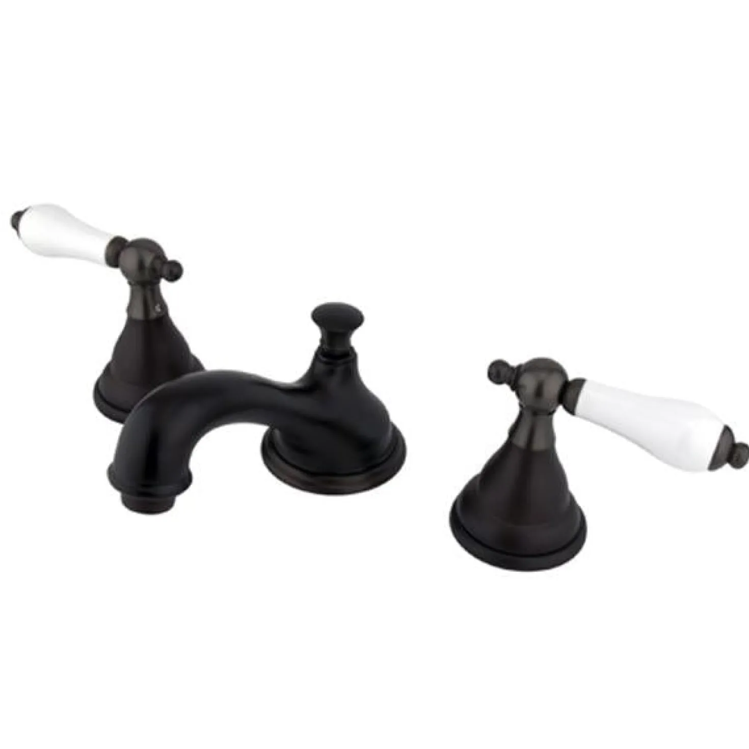 Kingston Brass Royale Three Hole Two Handle 8" to 16" Widespread Lavatory Faucet with Brass Pop-up