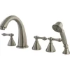 Kingston Brass Royale Three Handle Roman Tub Filler with Hand Shower