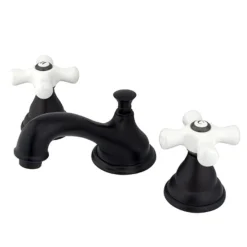 Kingston Brass Royale Two Handle 8" to 16" Widespread Solid Brass Lavatory Faucet with Brass Pop-up