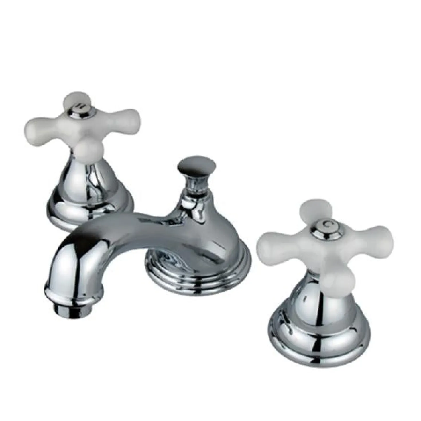 Kingston Brass Royale Two Handle 8" to 16" Widespread Solid Brass Lavatory Faucet with Brass Pop-up