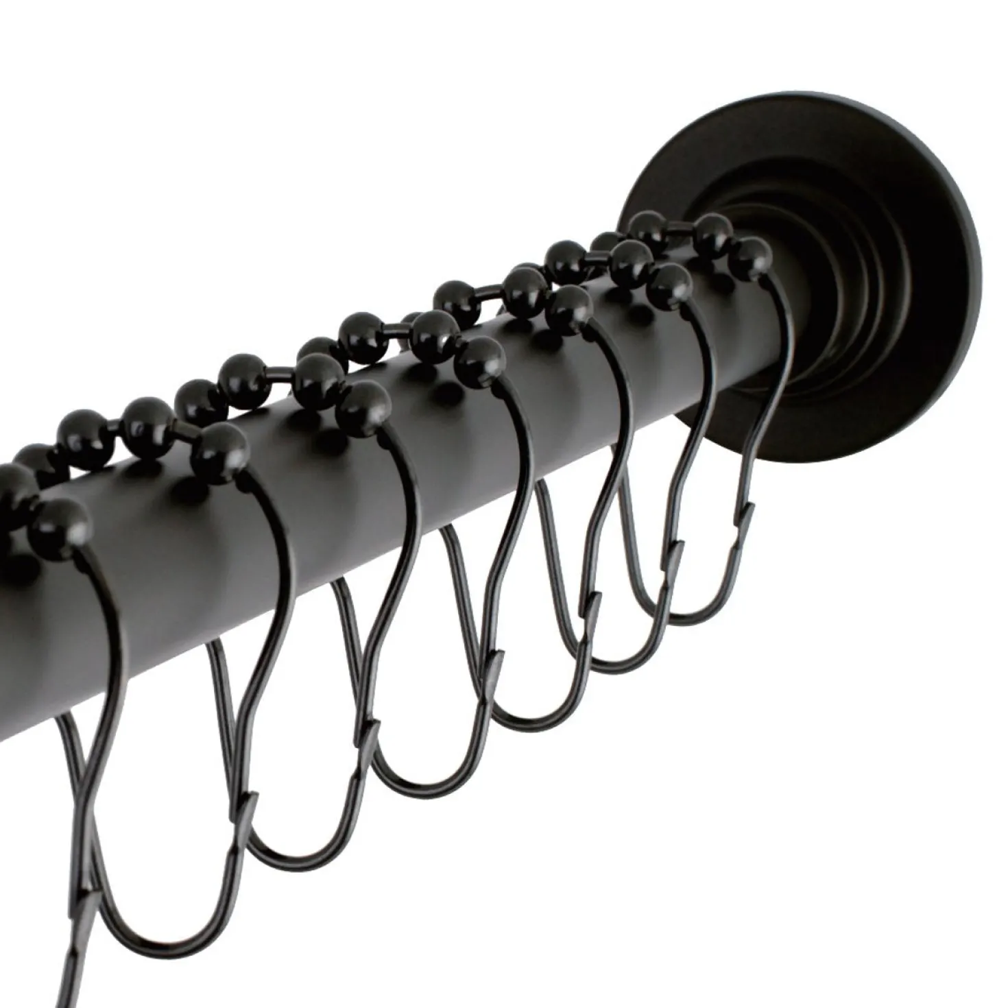 Kingston Brass SCC311X-P Adjustable Shower Rod and Shower Ring Set