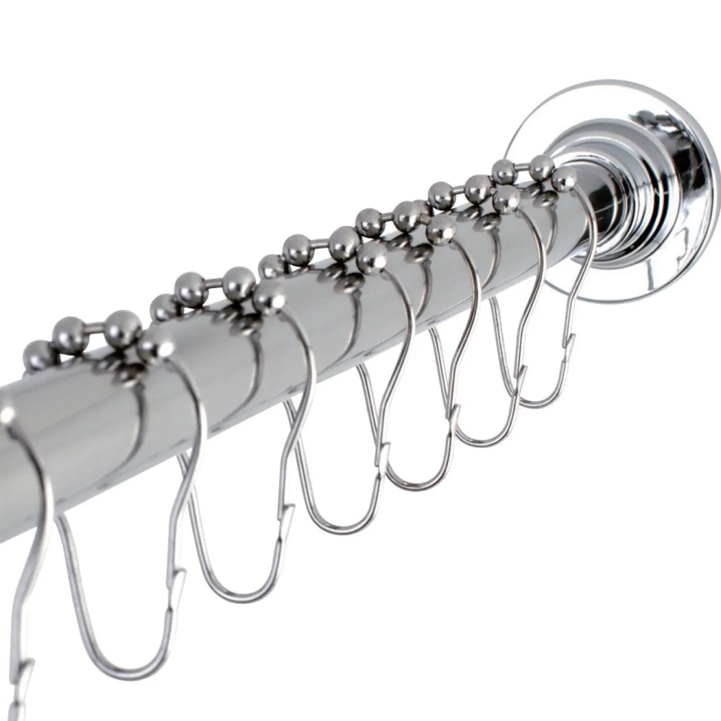 Kingston Brass SCC311X-P Adjustable Shower Rod and Shower Ring Set
