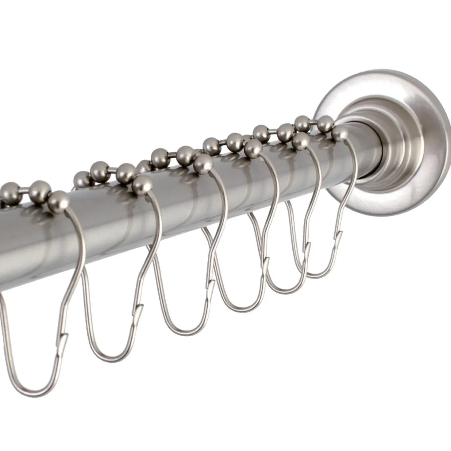 Kingston Brass SCC311X-P Adjustable Shower Rod and Shower Ring Set