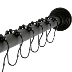 Kingston Brass SCC271X-P Adjustable Shower Rod and Shower Ring Set
