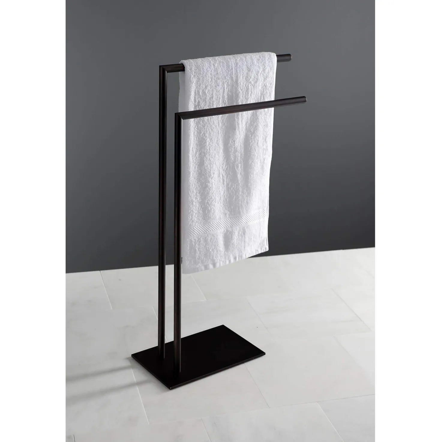 Kingston Brass SCC832X-P Edenscape Pedestal Dual Towel Rack