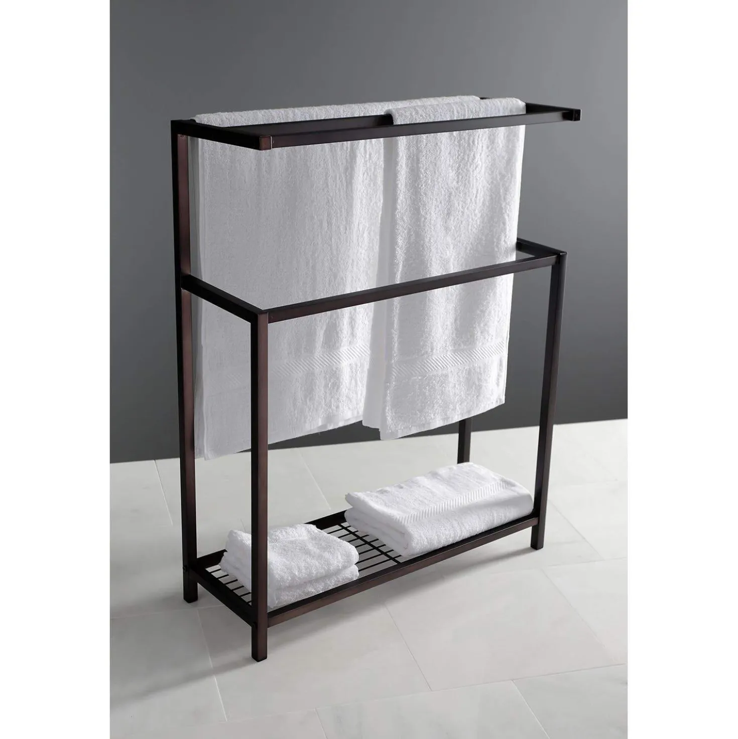 Kingston Brass SCC836X-P Edenscape Freestanding Iron Towel Rack