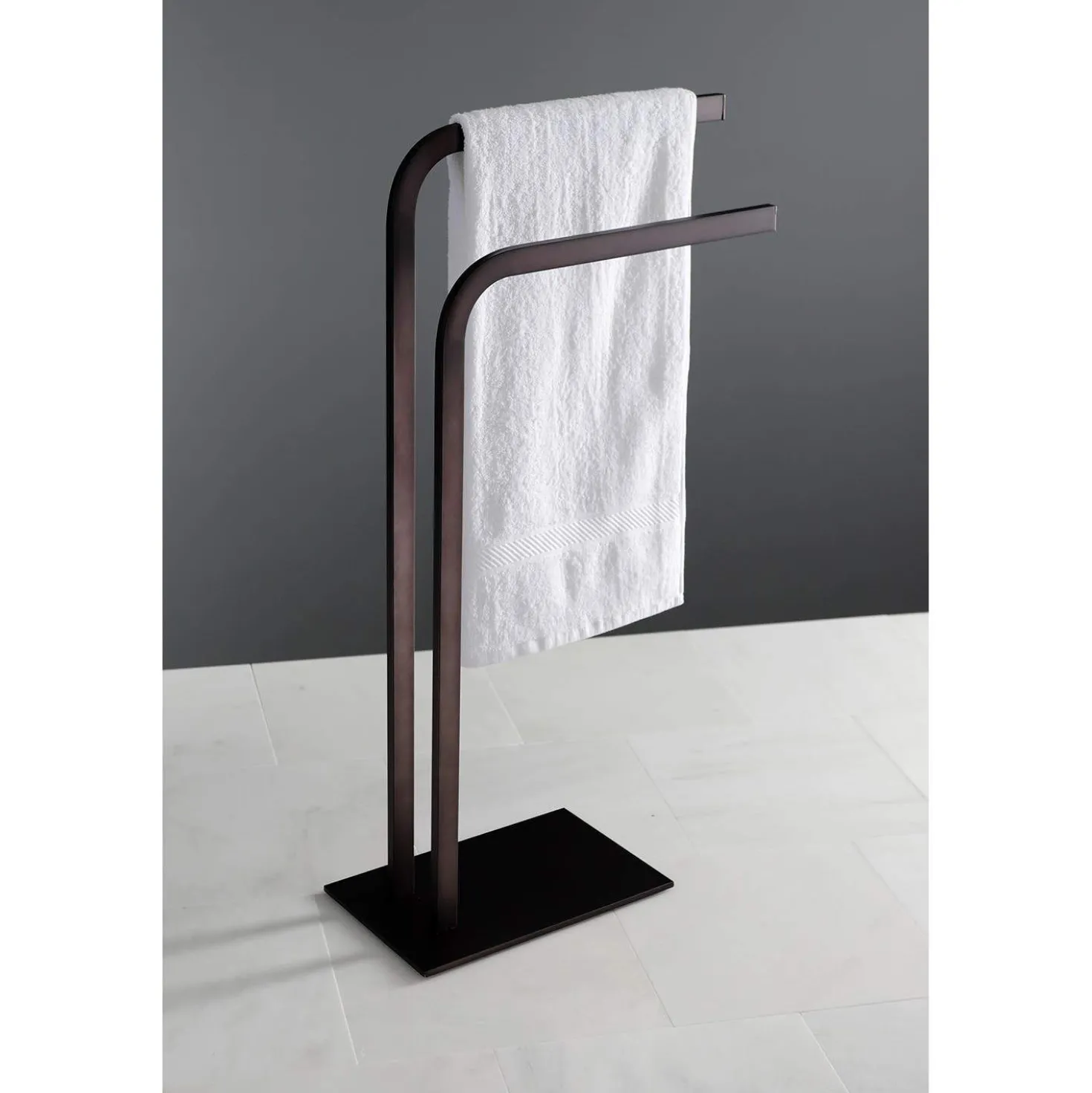 Kingston Brass SCC800X-P Edenscape Pedestal Dual Towel Rack