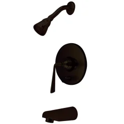 Kingston Brass Silver Sage Contemporary Tub and Shower Faucet with Single Handle