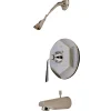 Kingston Brass Silver Sage Contemporary Single Handle Tub and Shower Faucet
