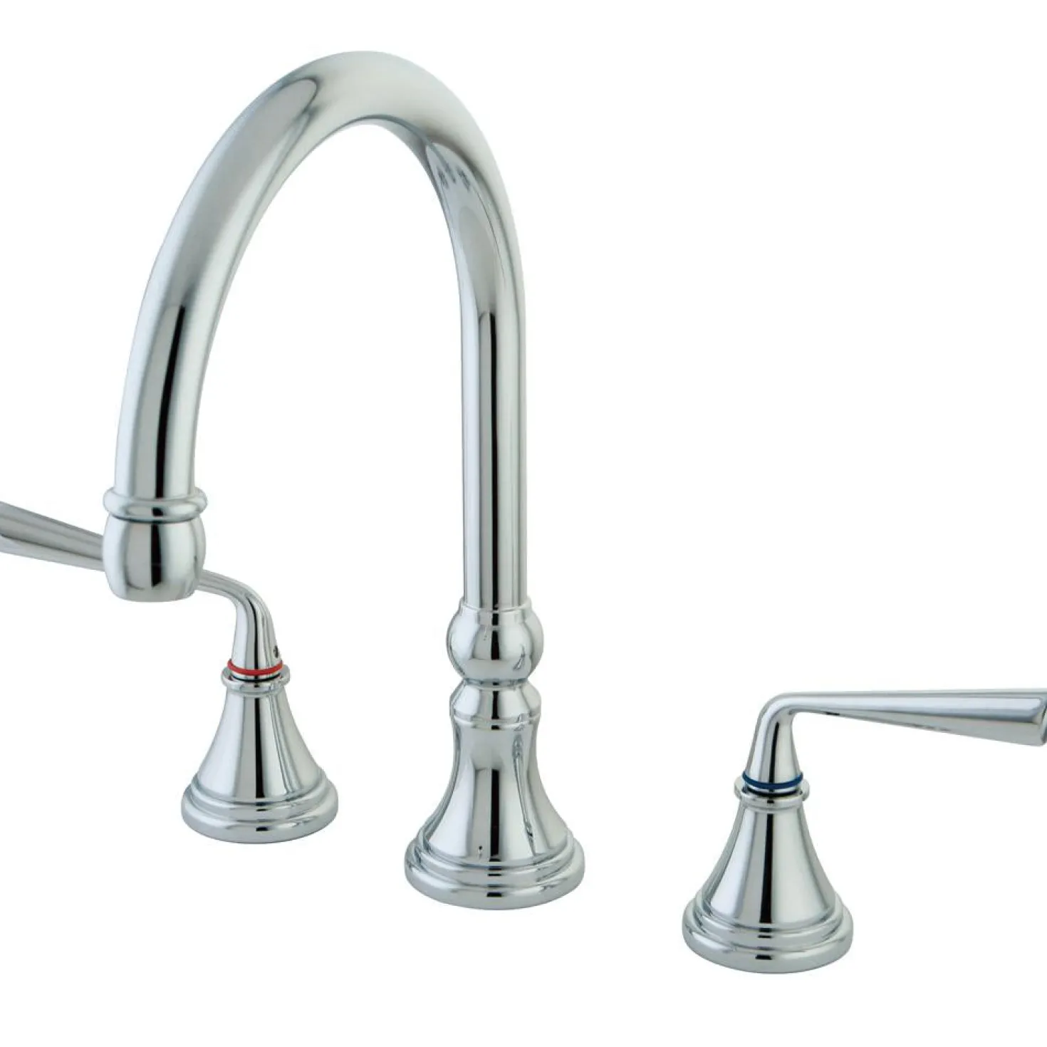 Kingston Brass Silver Sage 8" Deck Mount Kitchen Faucet