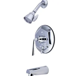 Kingston Brass Silver Sage Tub and Shower Faucet with Single Handle