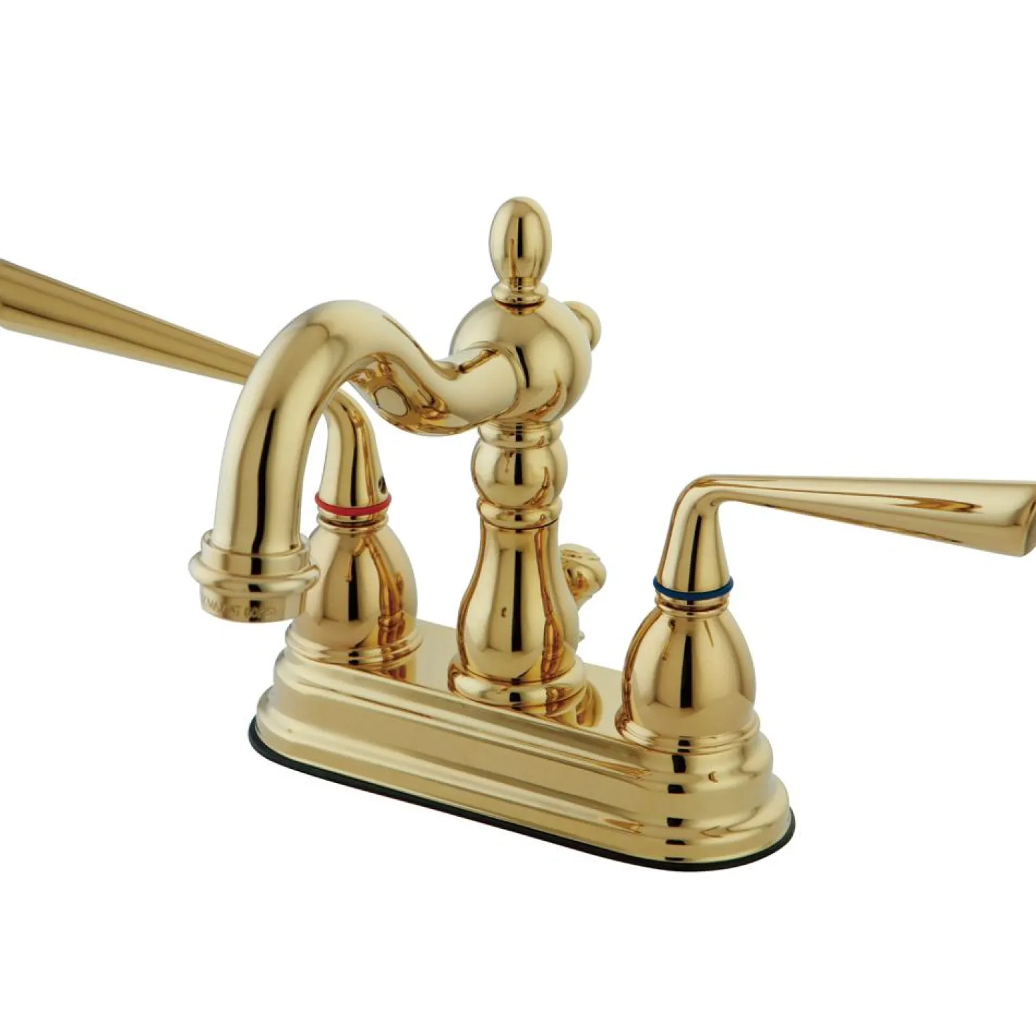 Kingston Brass Silver Sage Two Handle 4" Centerset Lavatory Faucet with Brass Pop-up
