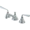 Kingston Brass Silver Sage Two Handle 8" to 16" Widespread Lavatory Faucet with Brass Pop-up