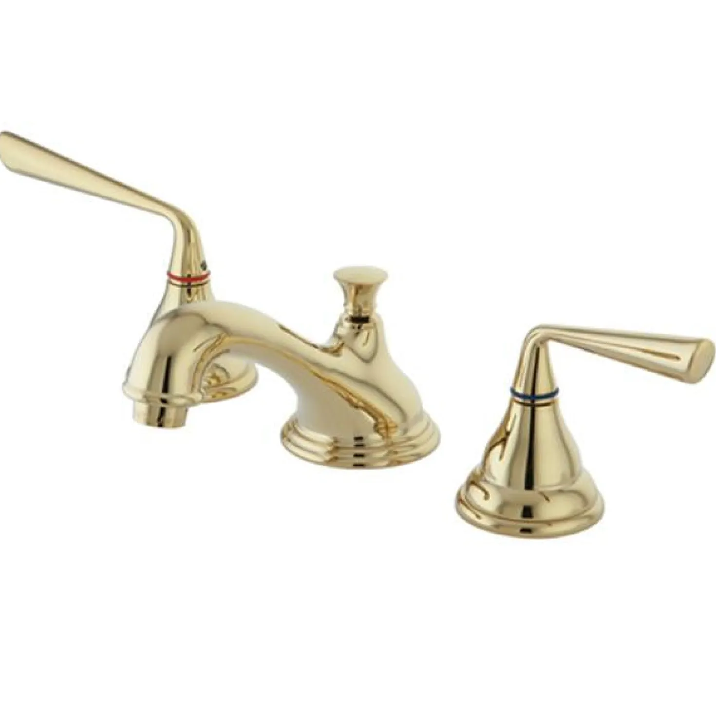 Kingston Brass Silver Sage Two Handle 8" to 16" Widespread Lavatory Faucet with Brass Pop-up
