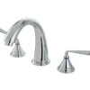 Kingston Brass Silver Sage Two Handle Roman Tub Filler in Polished Chrome