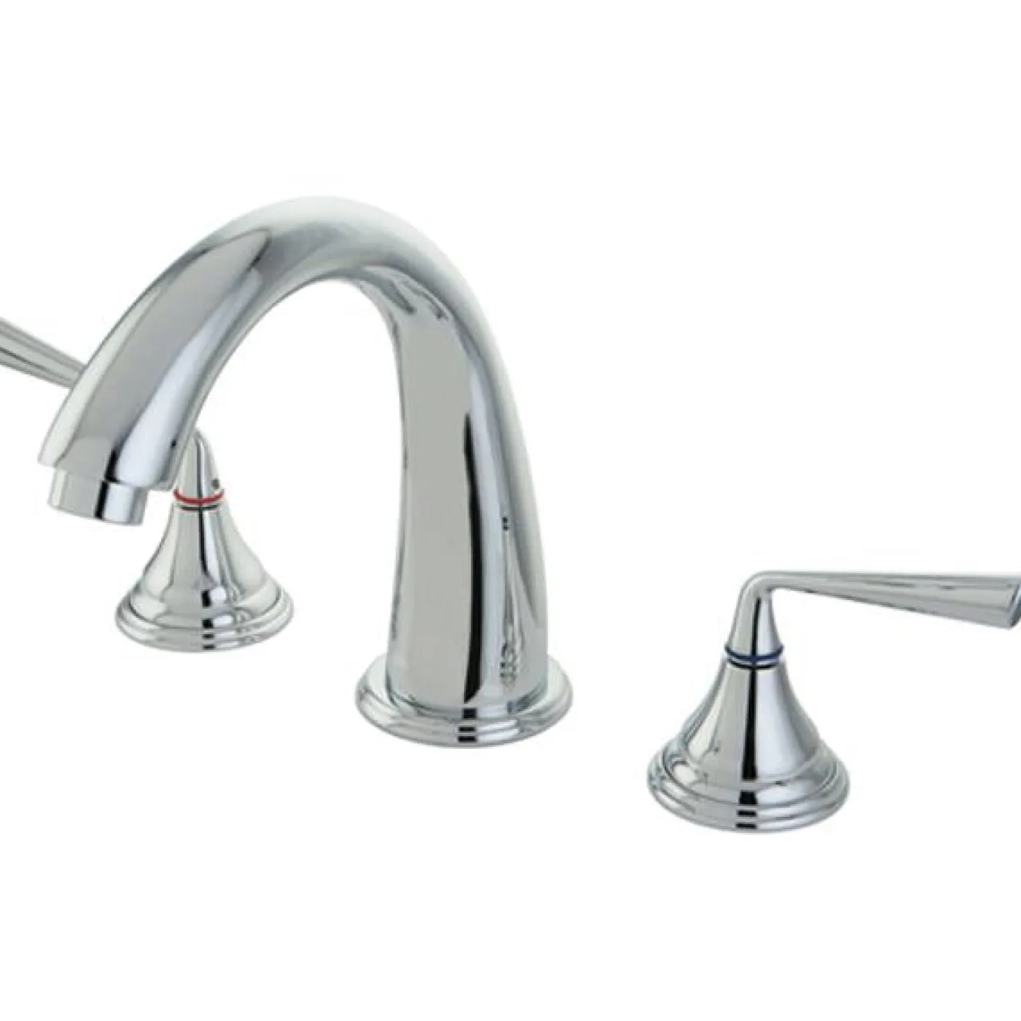 Kingston Brass Silver Sage Two Handle Roman Tub Filler in Polished Chrome