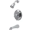 Kingston Brass Single Handle Tub and Shower Faucet in Polished Chrome
