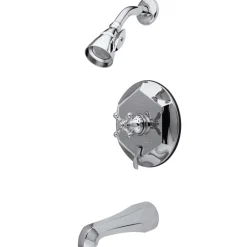 Kingston Brass Single Handle Tub and Shower Faucet in Polished Chrome