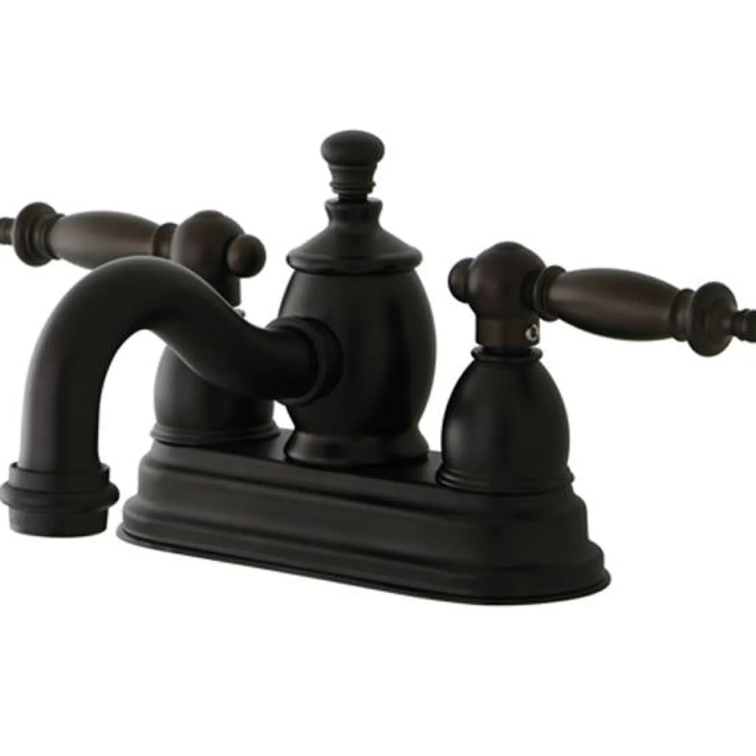 Kingston Brass Templeton 4" Centerset Lavatory Faucet with Metal Lever Handle and Heritage Spout