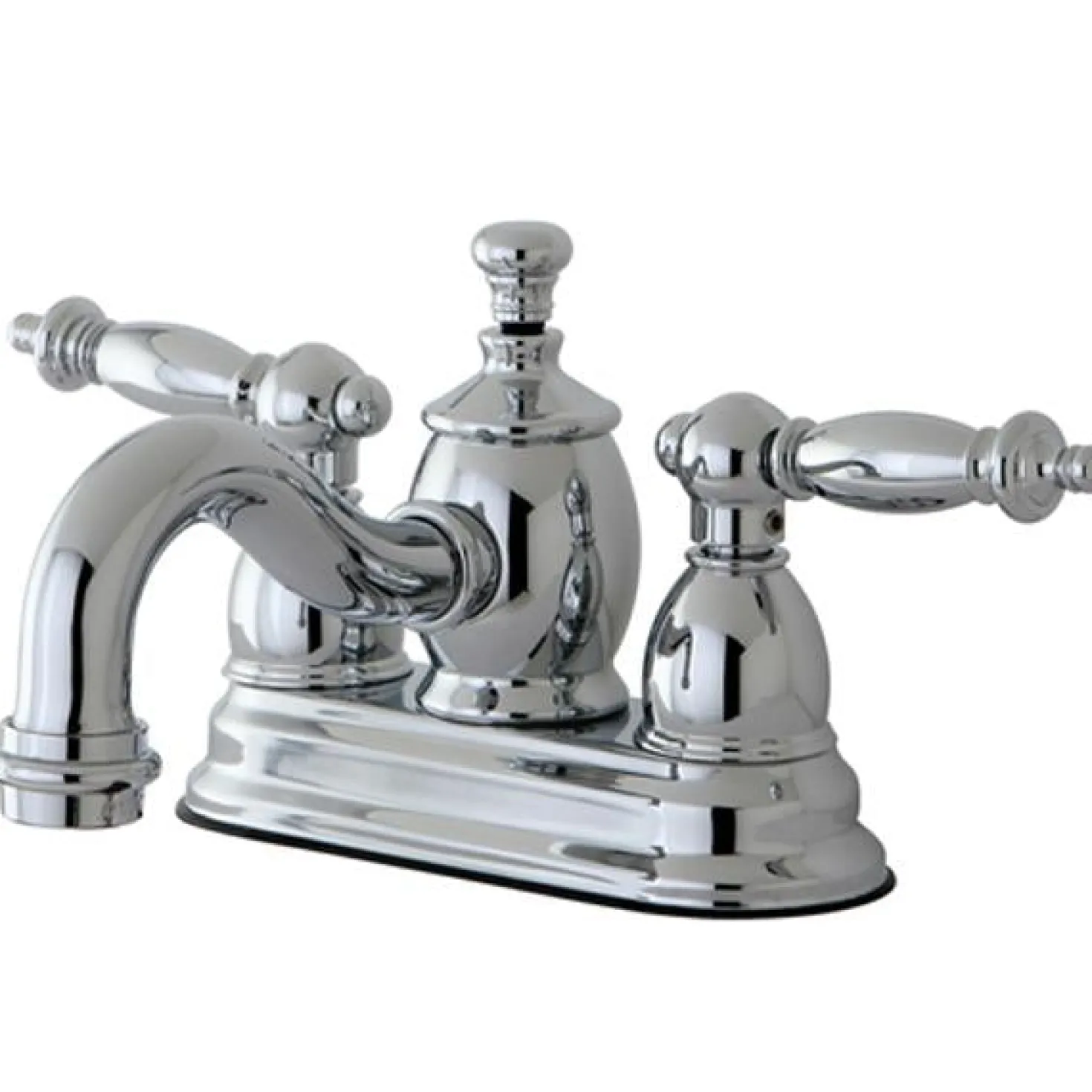 Kingston Brass Templeton 4" Centerset Lavatory Faucet with Metal Lever Handle and Heritage Spout