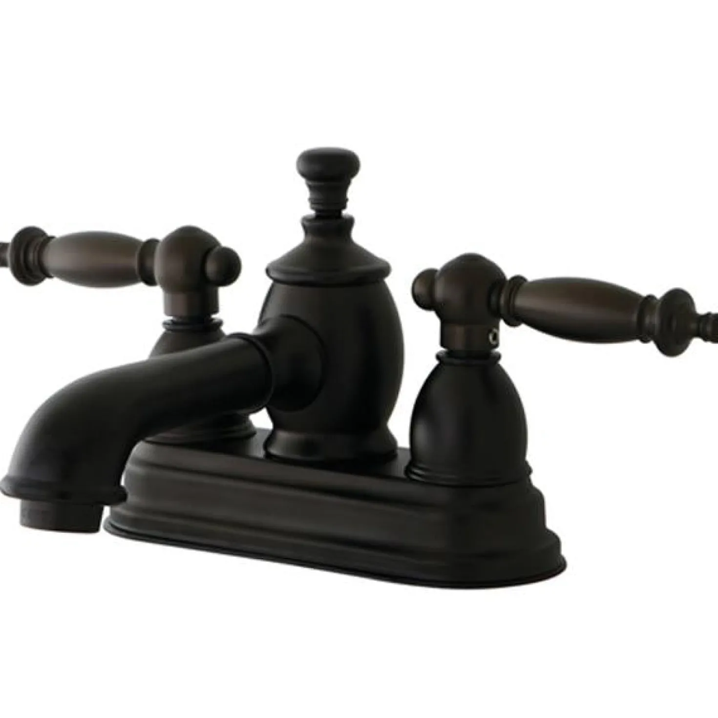 Kingston Brass Templeton 4" Centerset Lavatory Faucet with Heritage Spout and Metal Lever Handle