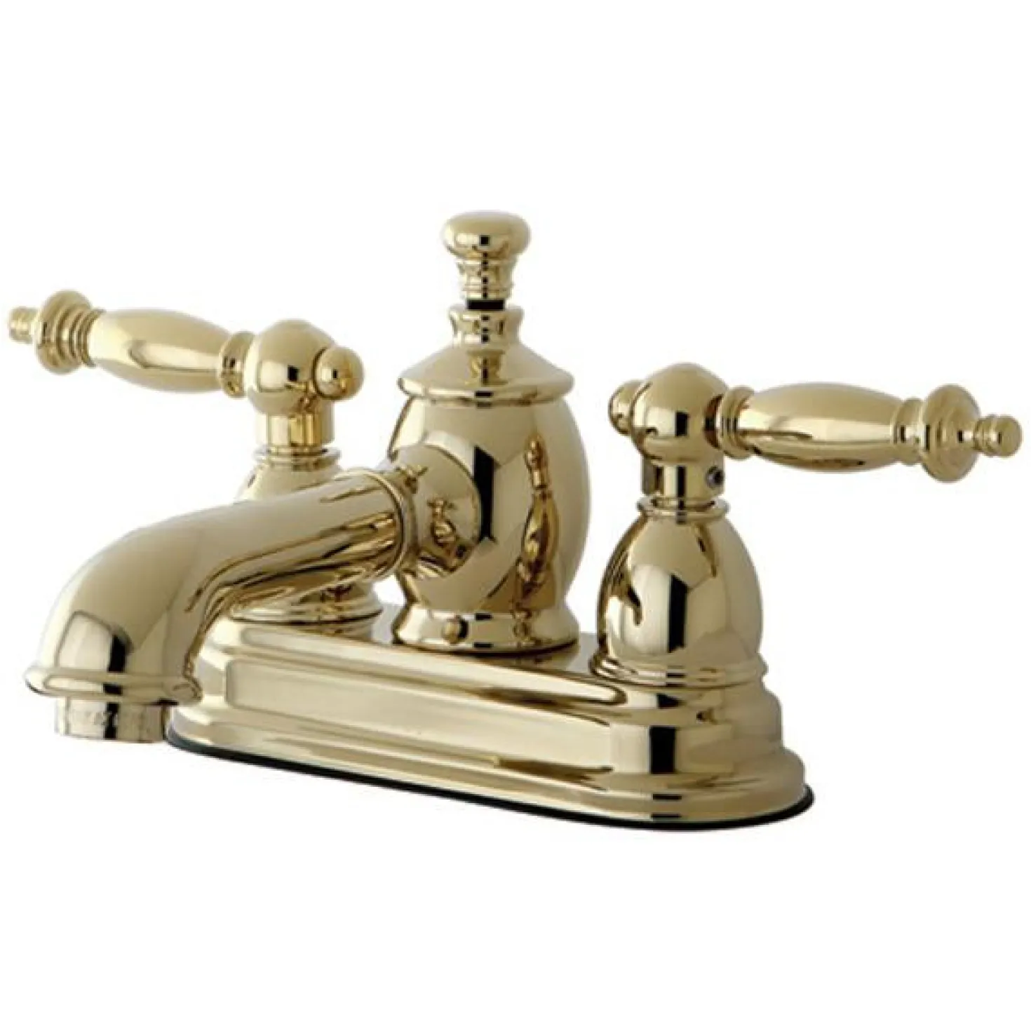 Kingston Brass Templeton 4" Centerset Lavatory Faucet with Heritage Spout and Metal Lever Handle