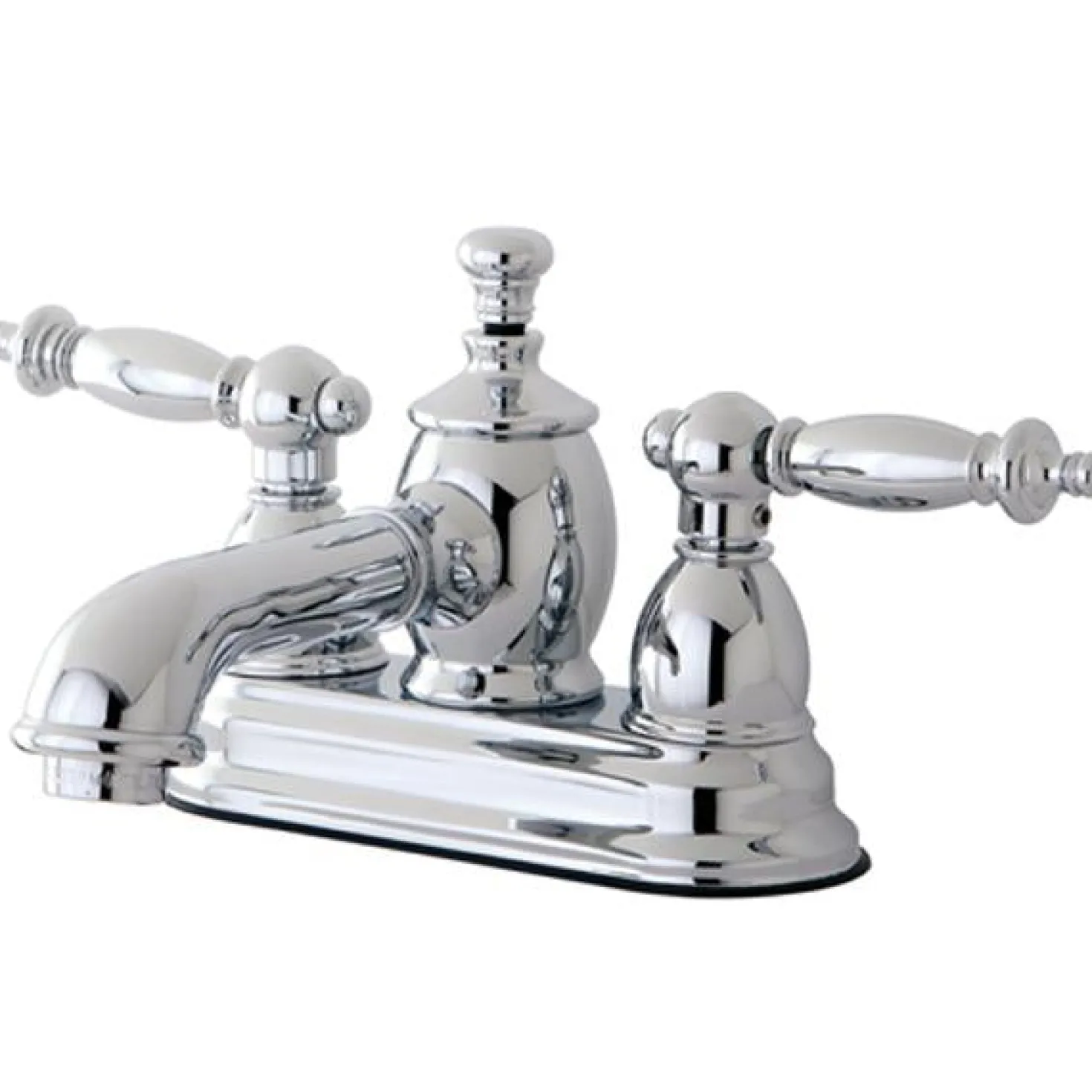 Kingston Brass Templeton 4" Centerset Lavatory Faucet with Heritage Spout and Metal Lever Handle