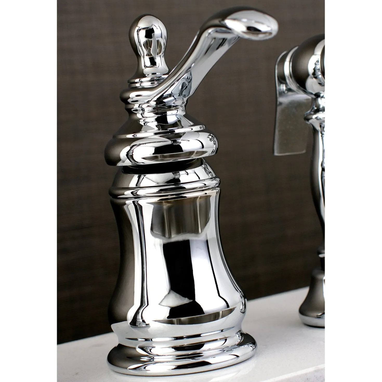 Kingston Brass Templeton Single Handle Widespread Kitchen Faucet with Brass Sprayer