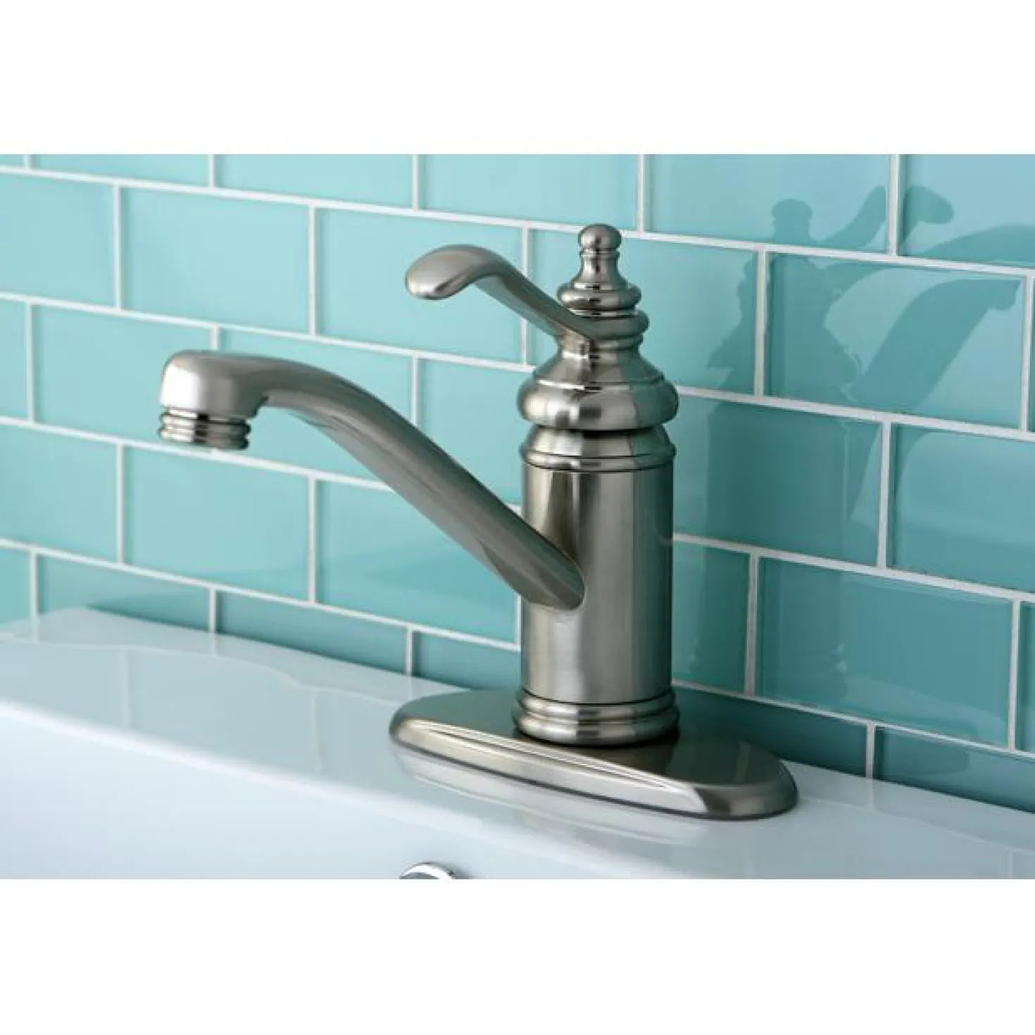 Kingston Brass Templeton Single Handle 4" Centerset Lavatory Faucet with Push-Up and Optional Deck Plate