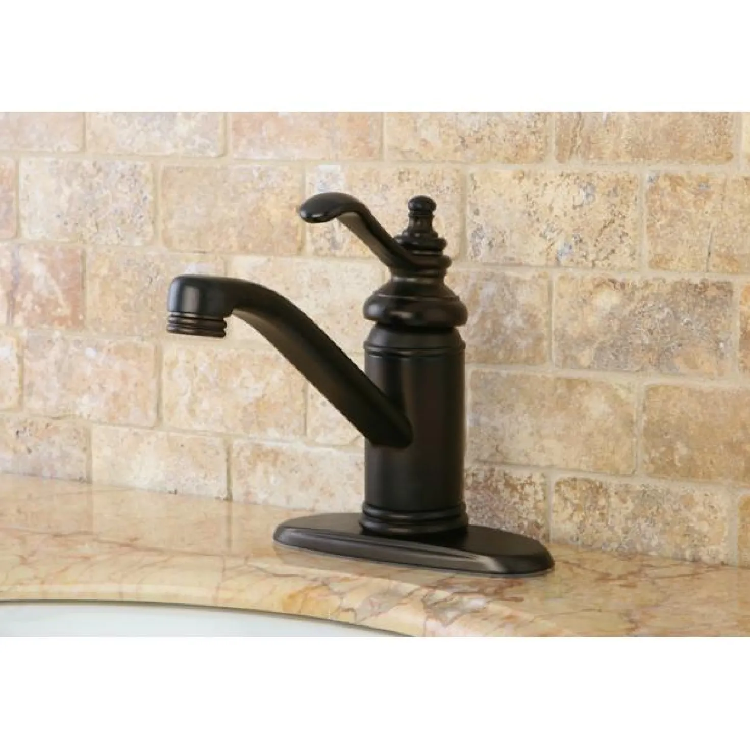 Kingston Brass Templeton Single Handle 4" Centerset Lavatory Faucet with Push-Up and Optional Deck Plate
