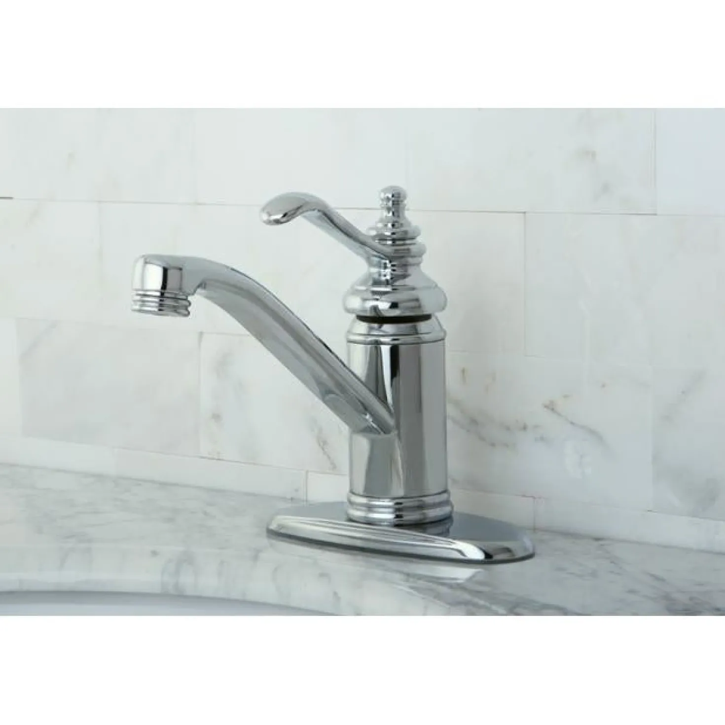 Kingston Brass Templeton Single Handle 4" Centerset Lavatory Faucet with Push-Up and Optional Deck Plate