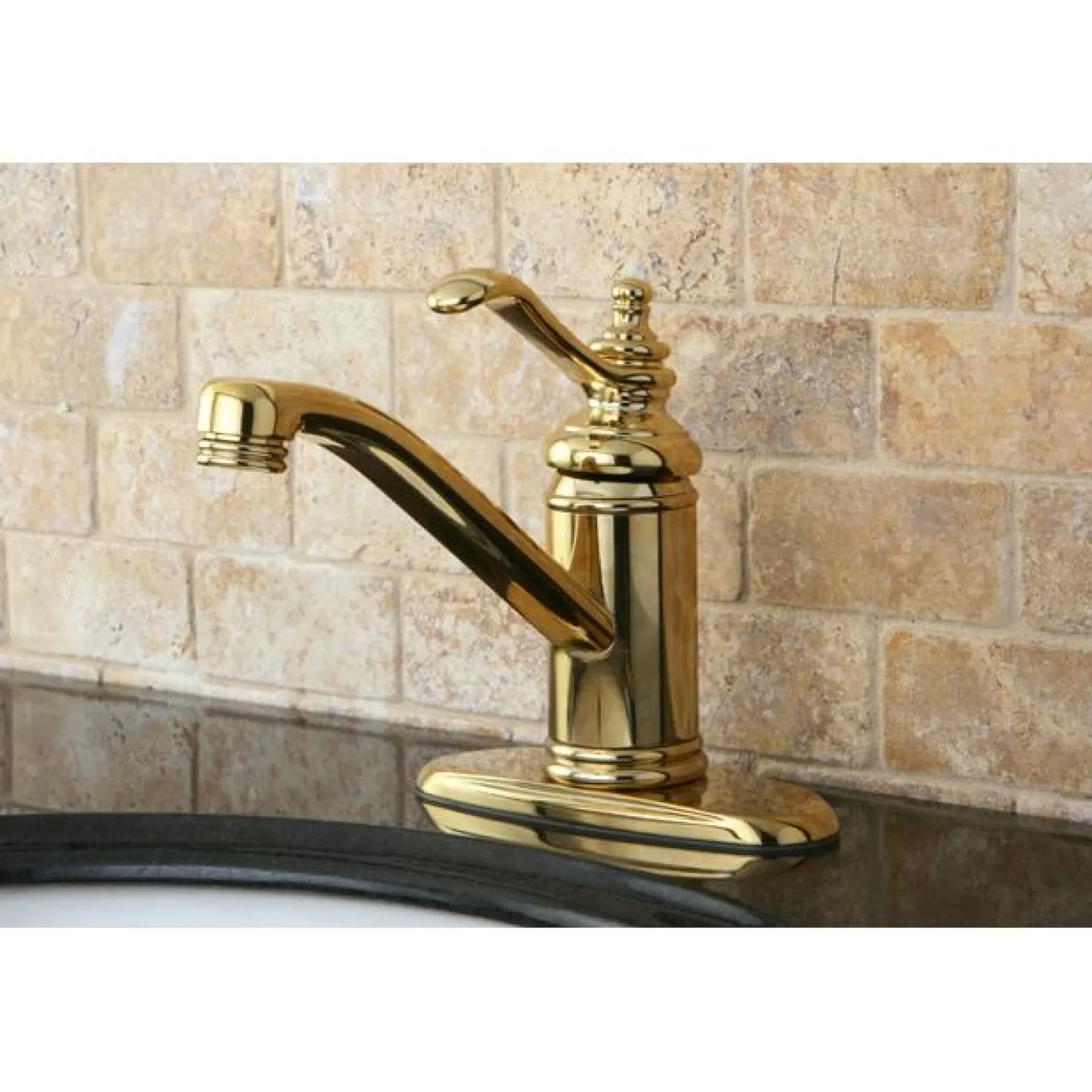 Kingston Brass Templeton Single Handle 4" Centerset Lavatory Faucet with Push-Up and Optional Deck Plate
