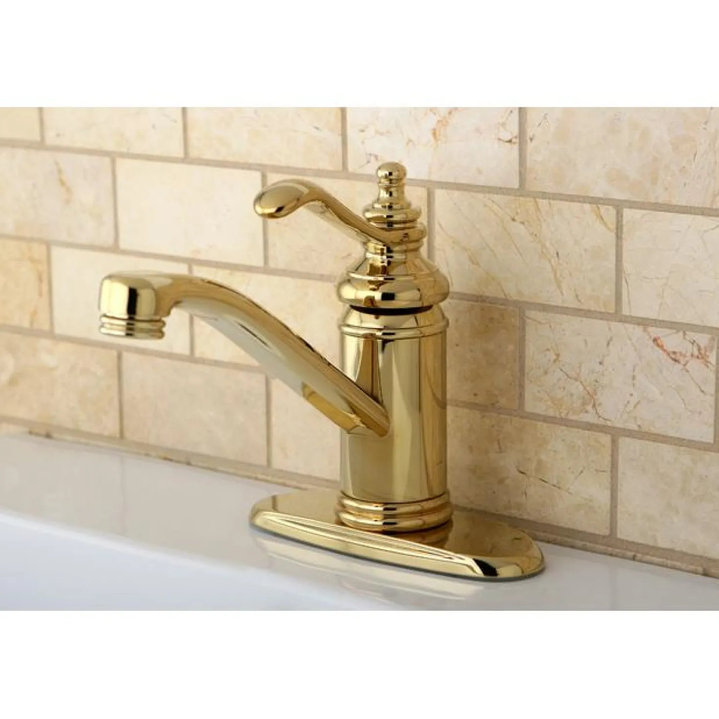 Kingston Brass Templeton Single Handle 4" Centerset Lavatory Faucet with Push-Up and Optional Deck Plate
