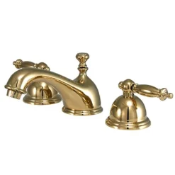 Kingston Brass Templeton Two Handle 8" to 16" Widespread Lavatory Faucet with Brass Pop-up